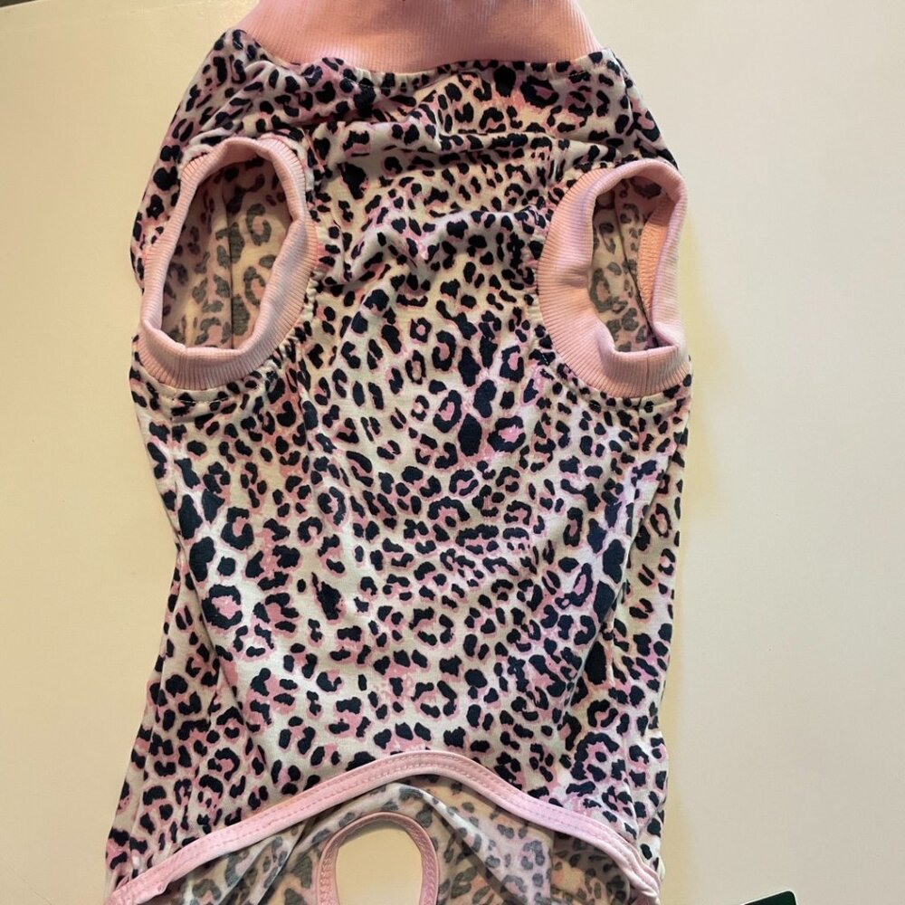 Kuoser Pink Leopard Print Dog Onesie Costume